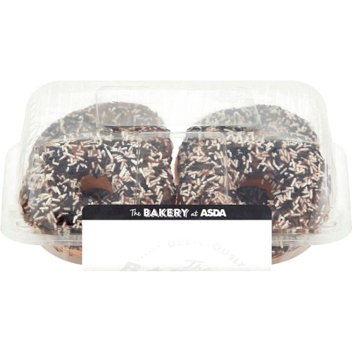 The BAKERY at ASDA The Bakery 4 Choc Iced Donuts