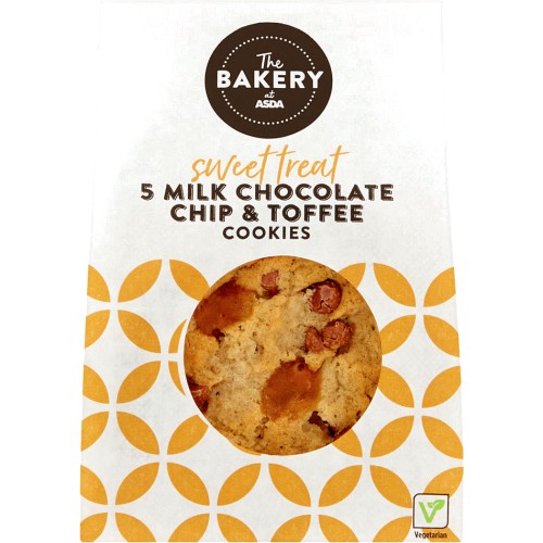 The BAKERY at ASDA The Bakery 5 Milk Chocolate Chip & Toffee Cookies
