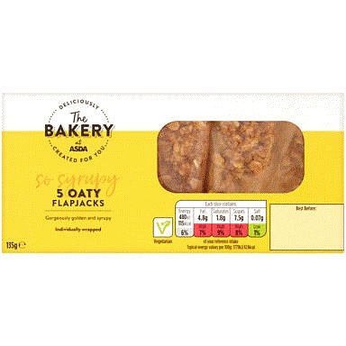 The BAKERY at ASDA The Bakery 5 Oaty Flapjacks (135g)