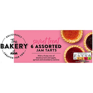 The BAKERY at ASDA The Bakery 6 Assorted Jam Tarts