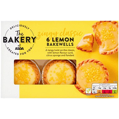 The BAKERY at ASDA The Bakery 6 Lemon Bakewells