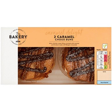 The BAKERY at ASDA The Bakery at 2 Caramel Choux Buns