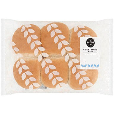 The BAKERY at ASDA The Bakery at 6 Soft White Rolls