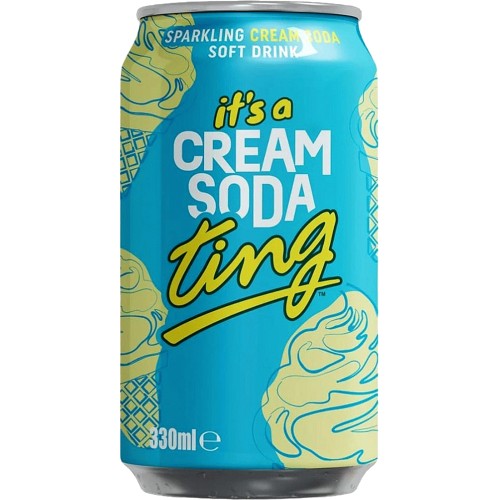 Ting Sparkling Cream Soda Soft Drink (330ml)