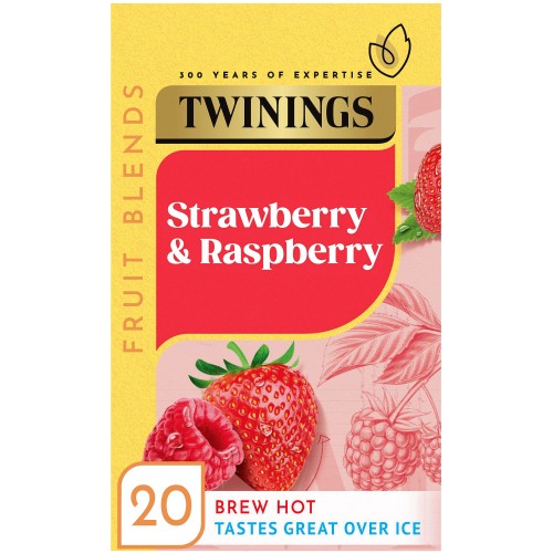Twinings Strawberry & Raspberry Fruit Tea Bags 20 (20 x 40g)