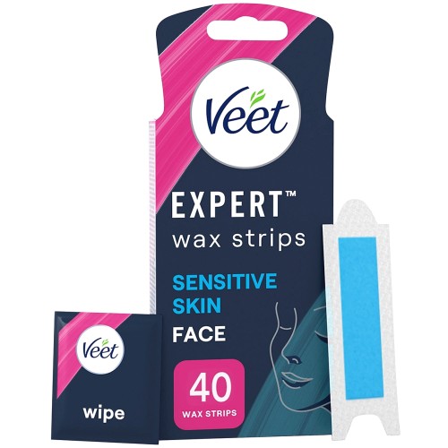 Veet Expert Cold Wax Strips Face Sensitive strips (40)