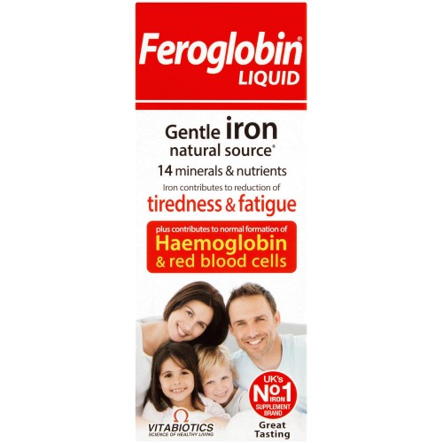 Vitabiotics Feroglobin Liquid Iron B12 Supplement (200ml)