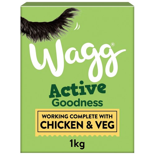 Wagg Active Goodness Complete Rich in Chicken & Veg Dry Adult Dog Food (1kg)