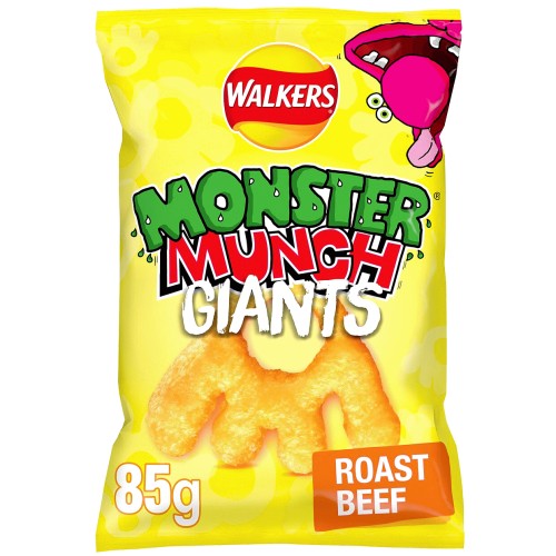 Walkers Monster Munch Giants Roast Beef Crisps Sharing Bag (85g)