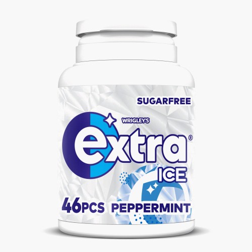 Wrigley's Extra Ice Peppermint Sugarfree Chewing Gum Bottle (46 x 64g)