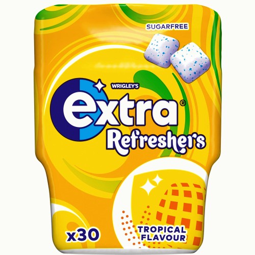 Wrigley's Extra Refreshers Tropical Sugarfree Chewing Gum Bottle (30 x 67g)