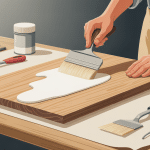 Application d'enduit sur bois lisse et prêt à peindre