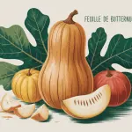 illustration feuille de butternut au naturel