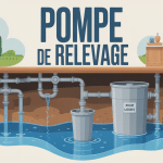 Illustration globale installation de pompe de relevage dans sous-sol