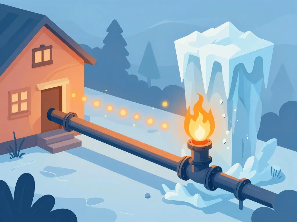 Symbolique enjeux isolation tuyauterie extérieure chaleur gel