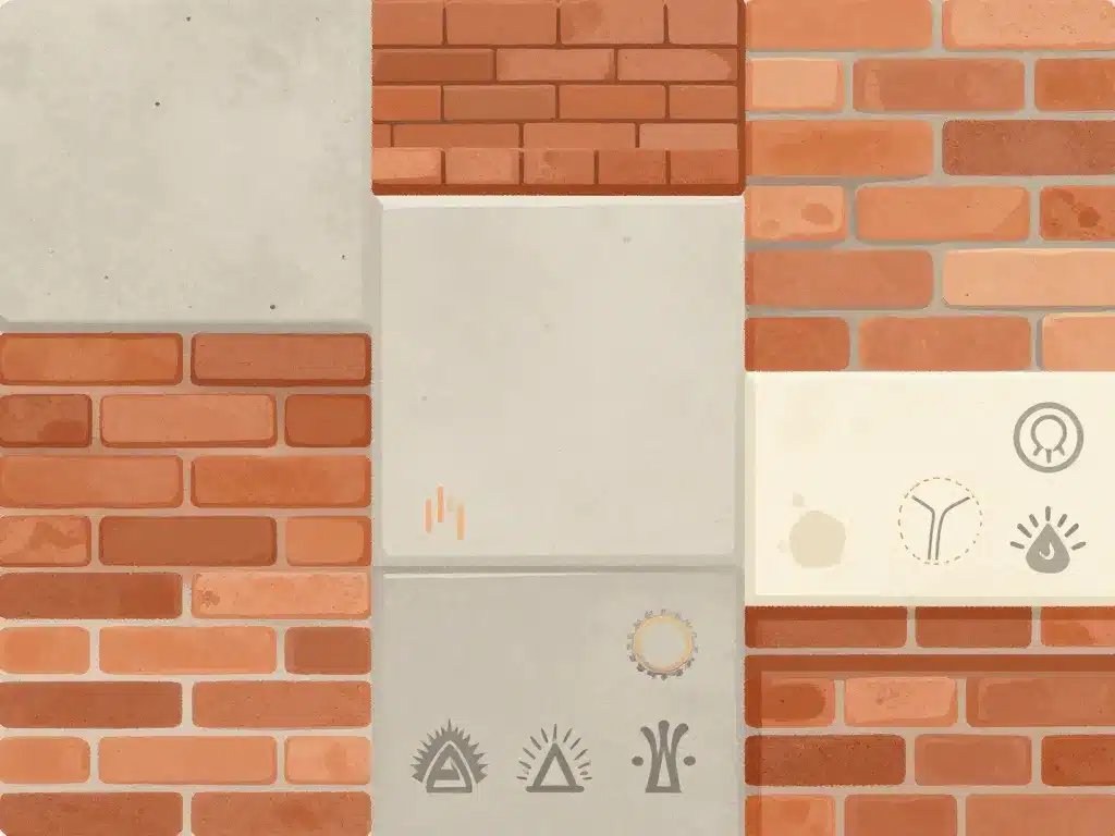 Illustration SEO murs refends béton brique acoustique thermique