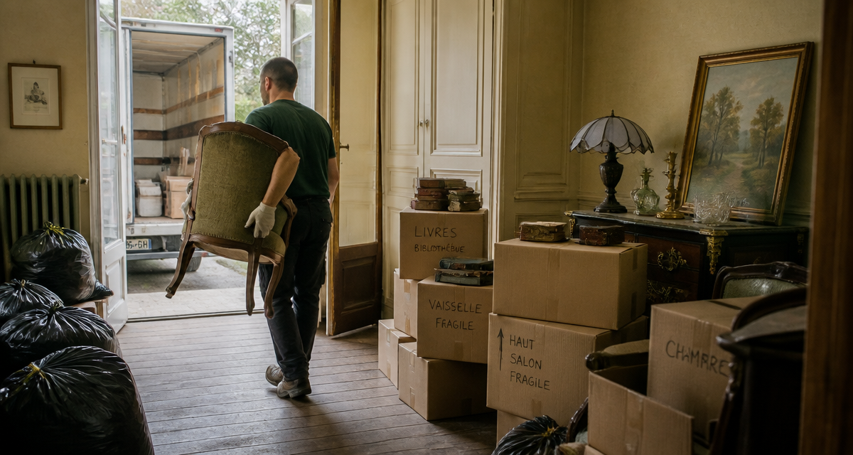 debarras maison tri meubles cartons