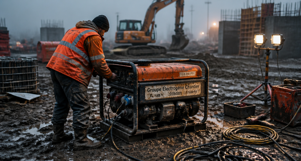 groupe electrogene chantier sur site