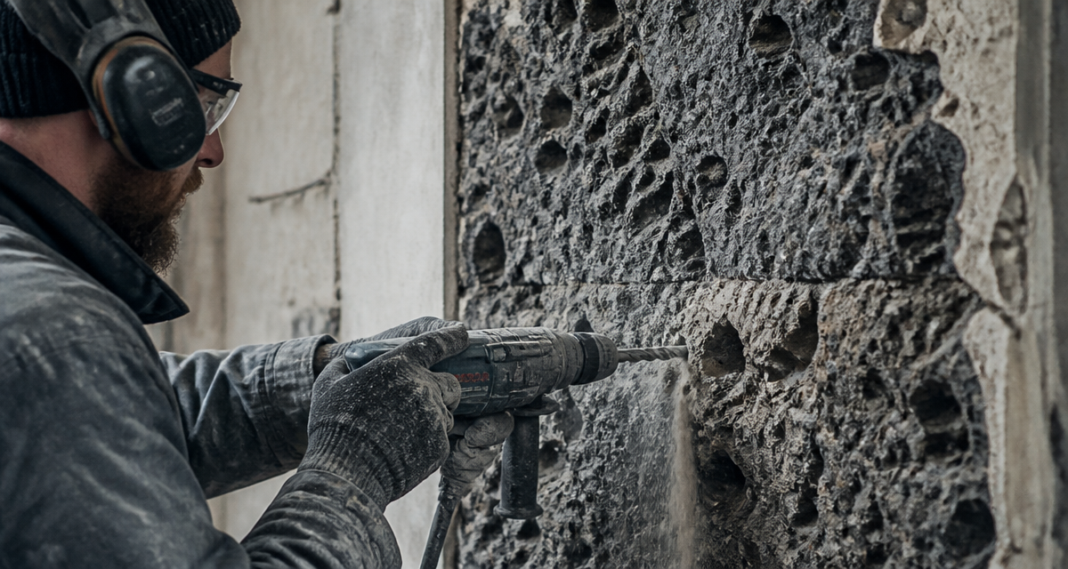 artisan perce machefer mur rénovation