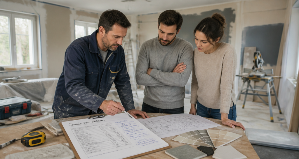 les artisans du batiment en pleine rénovation