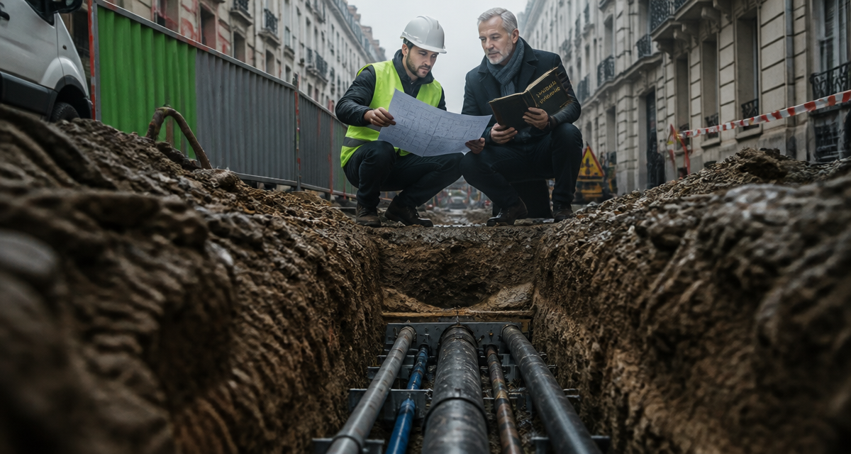 servitude de trefond tranchée profonde canalisations notaire