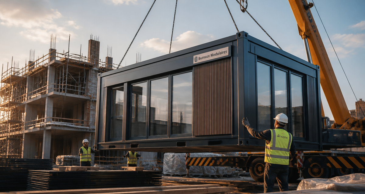 construction bureaux modulaires installation chantier