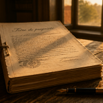 titre de propriété maison avec clés et stylo