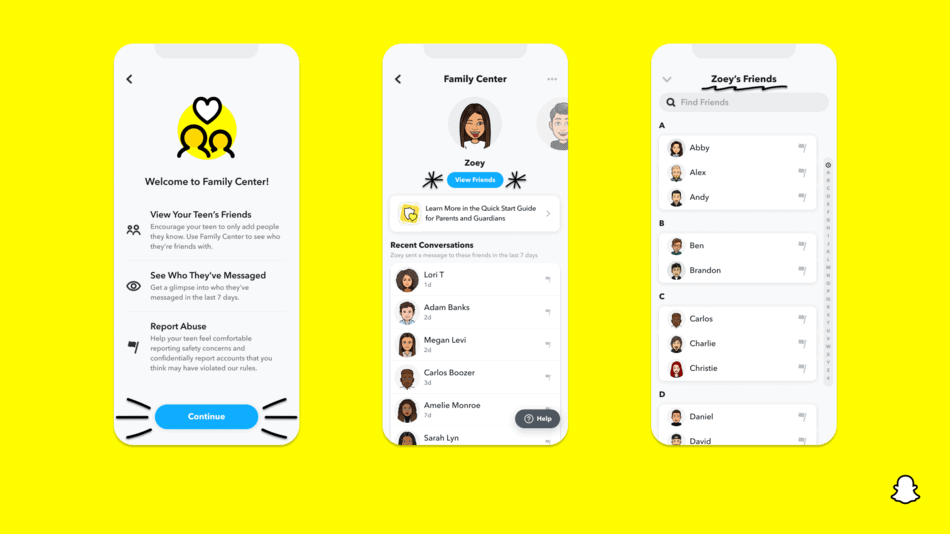Snapchat Launches Family Center