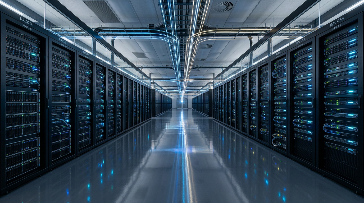 State-of-the-art server room representing automated IT triage