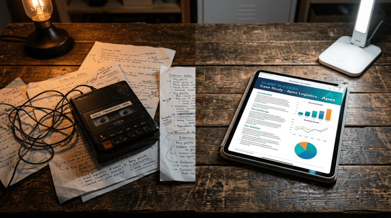 From Raw Transcripts to Polished Success Stories: How the Conturalis Content Agent Automates B2B Case Studies