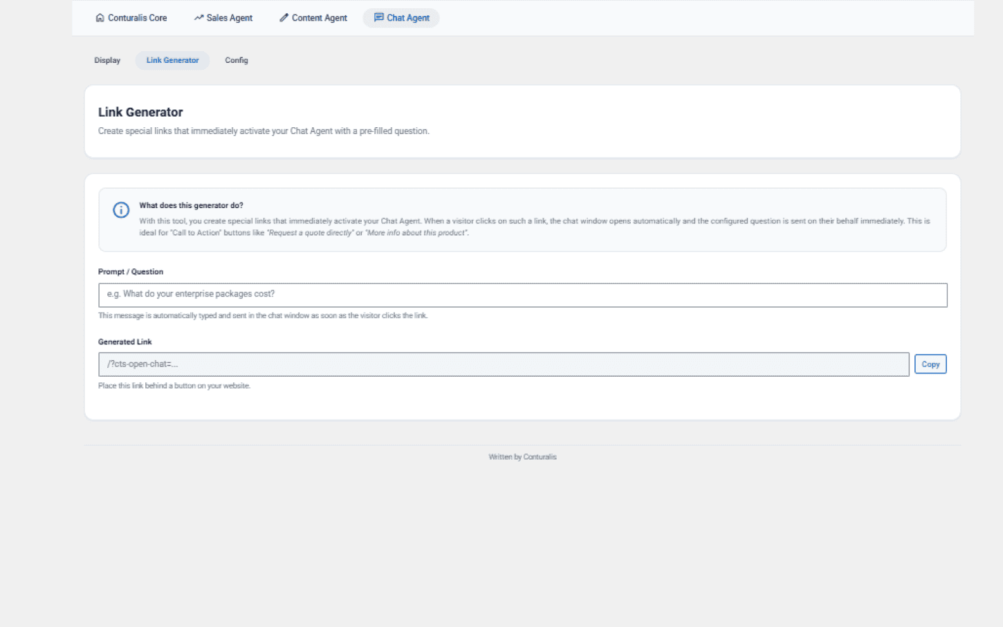 Chat Agent Link Generator