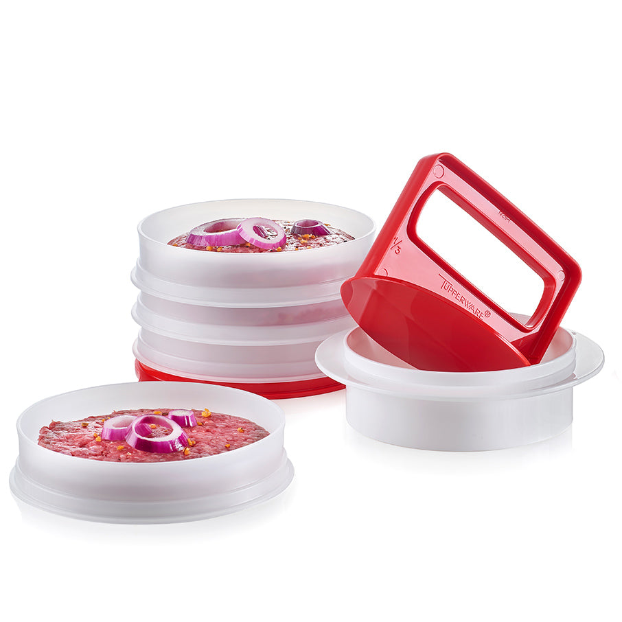Tupperware® Hamburger Press & Keepers Set | Large Patty Mold & Storage - Image 1