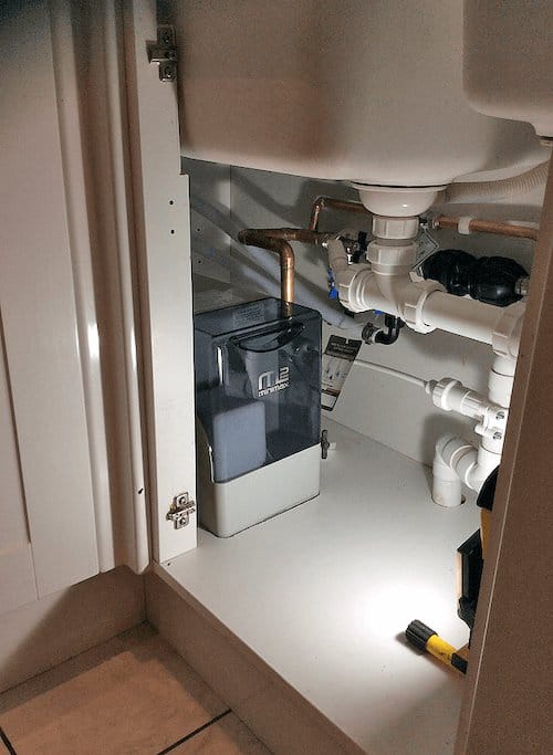 Water-Softener Installation Under the Sink