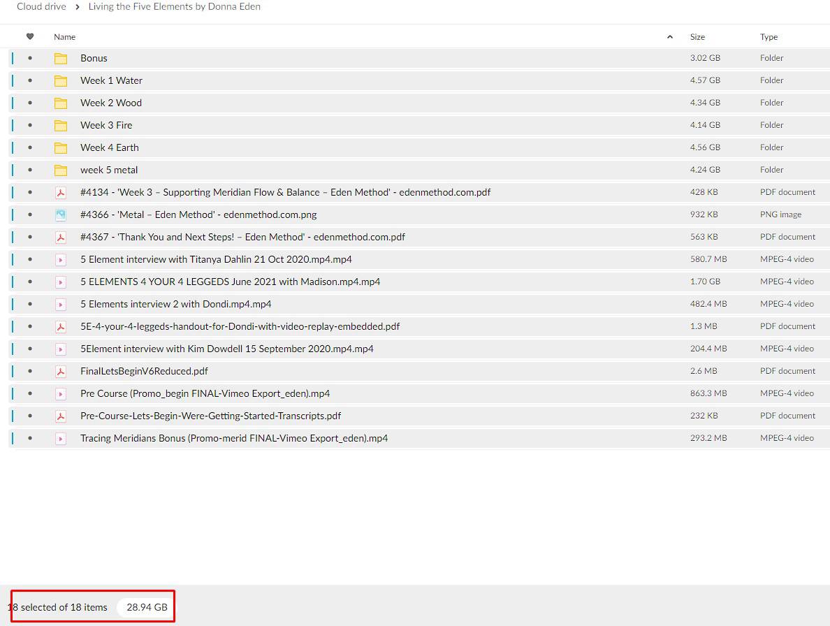 living the five elements by donna eden