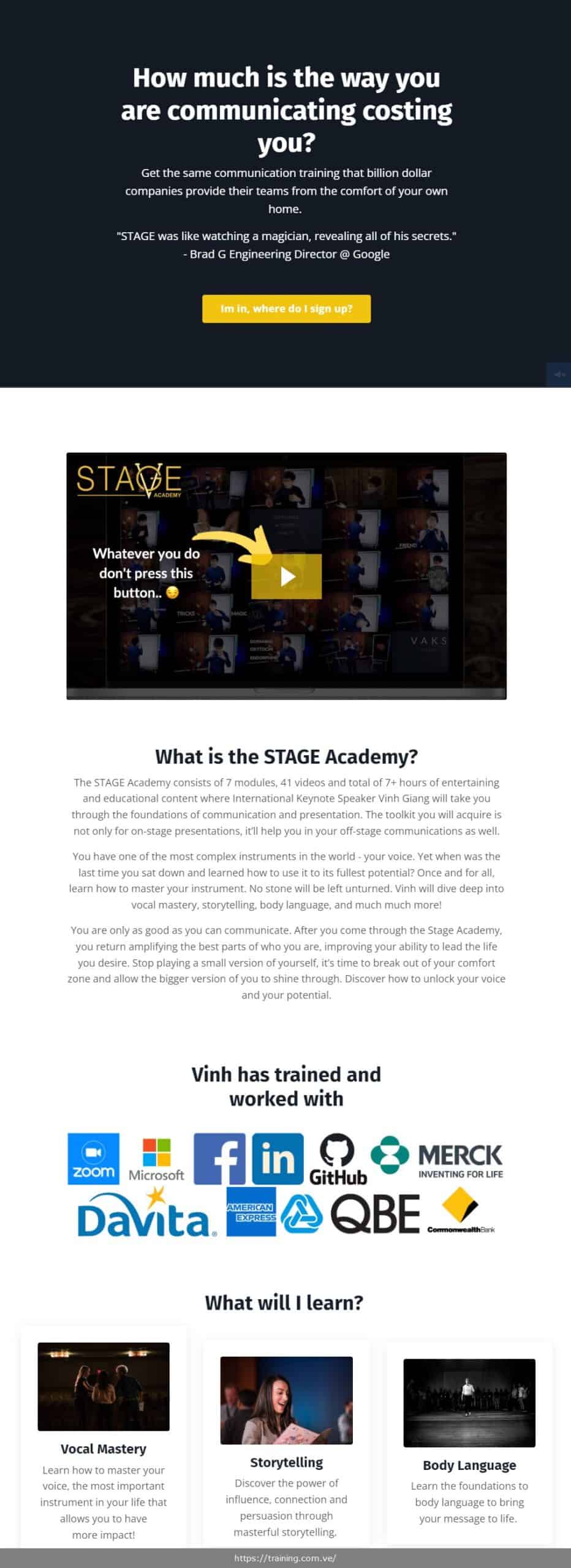 stage academy by vinh giang
