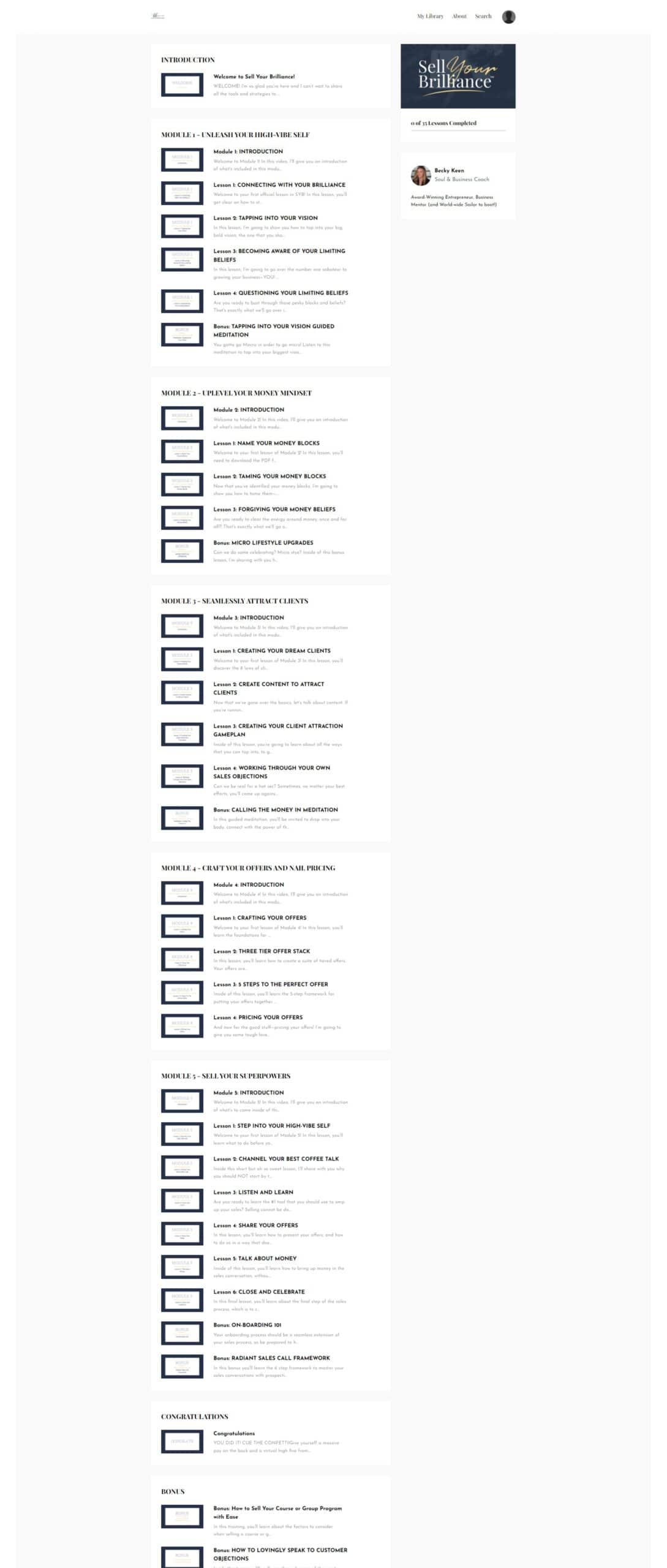 sell your brilliance by becky keen