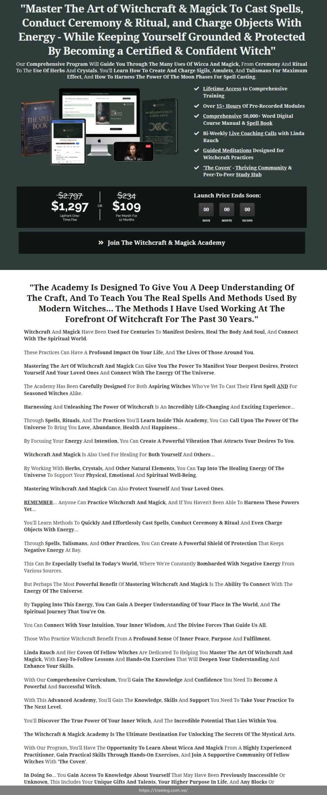 the witchcraft & magick academy by linda rauch