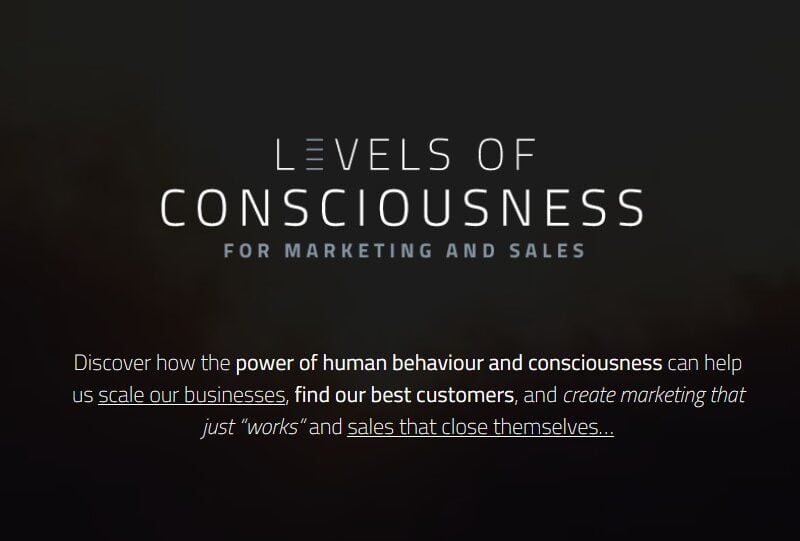 levels of consciousnes by scott oldford