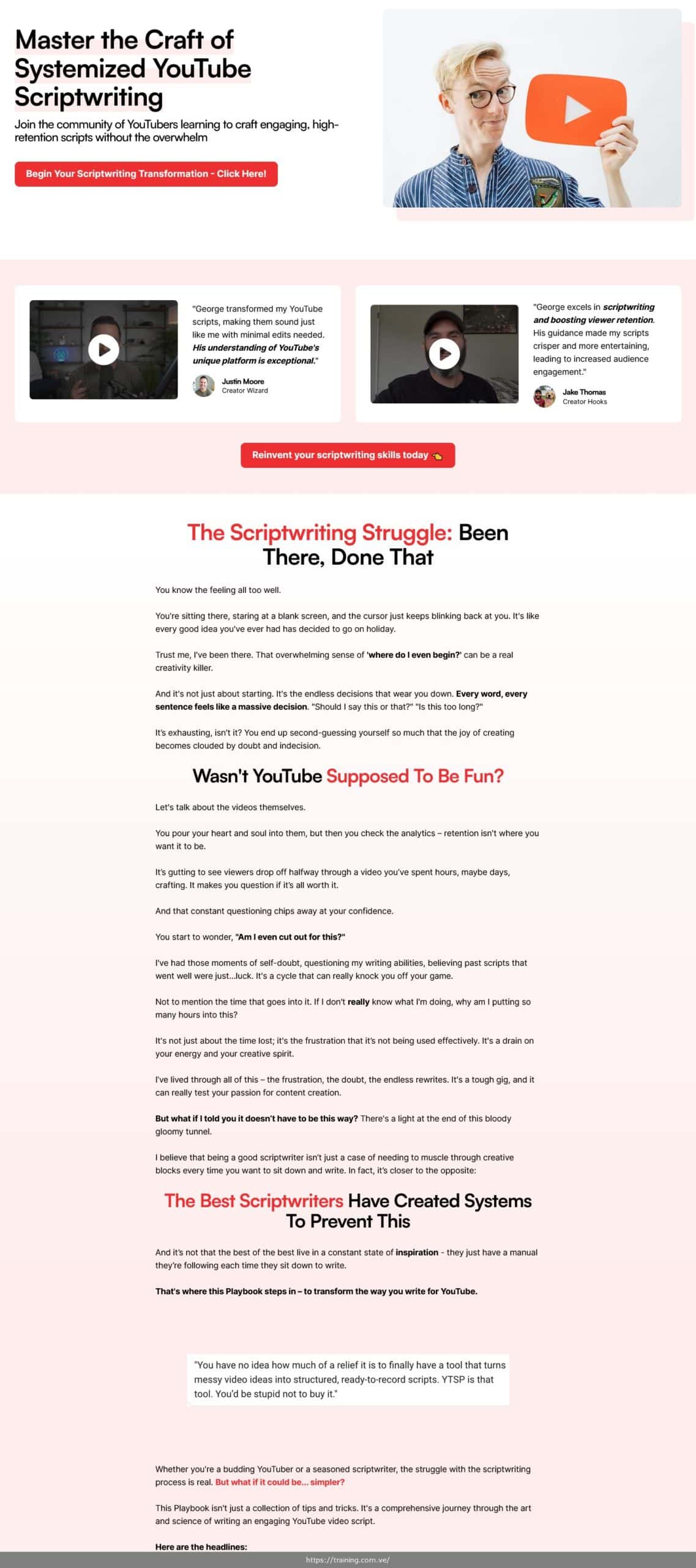 the youtube scriptwriter's playbook by george blackman