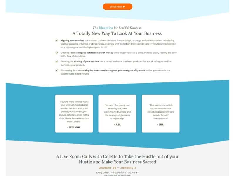 the spirit of your business masterclass by colette baron reid