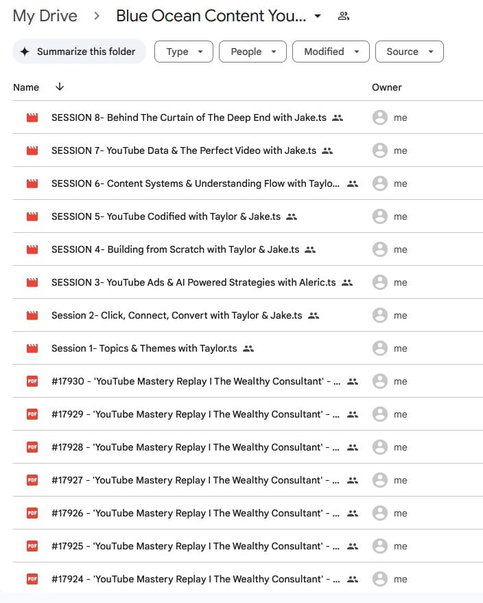 blue ocean content youtube mastery by taylor welch