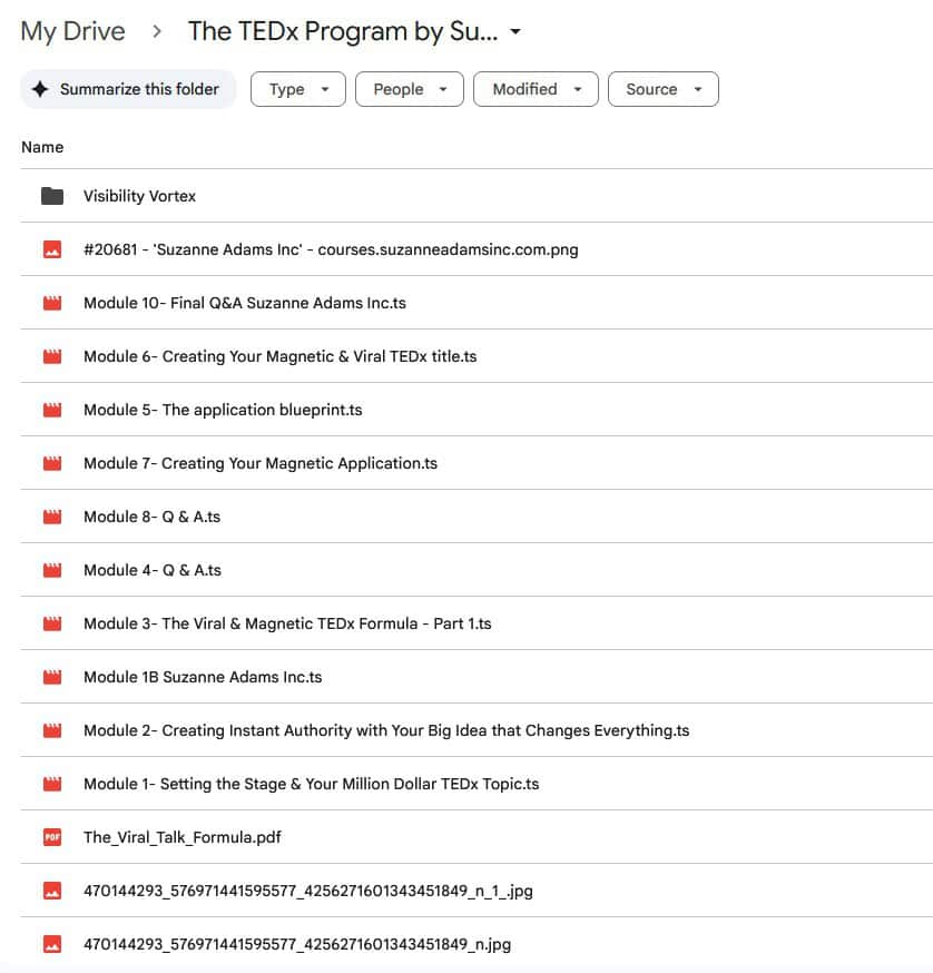 the tedx program by suzanne adams