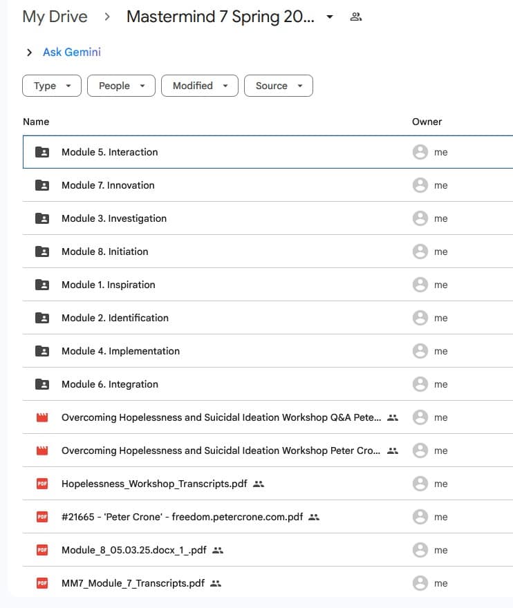 mastermind 7 spring 2025 by peter crone
