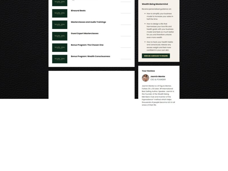 wealth being by jasmin manke