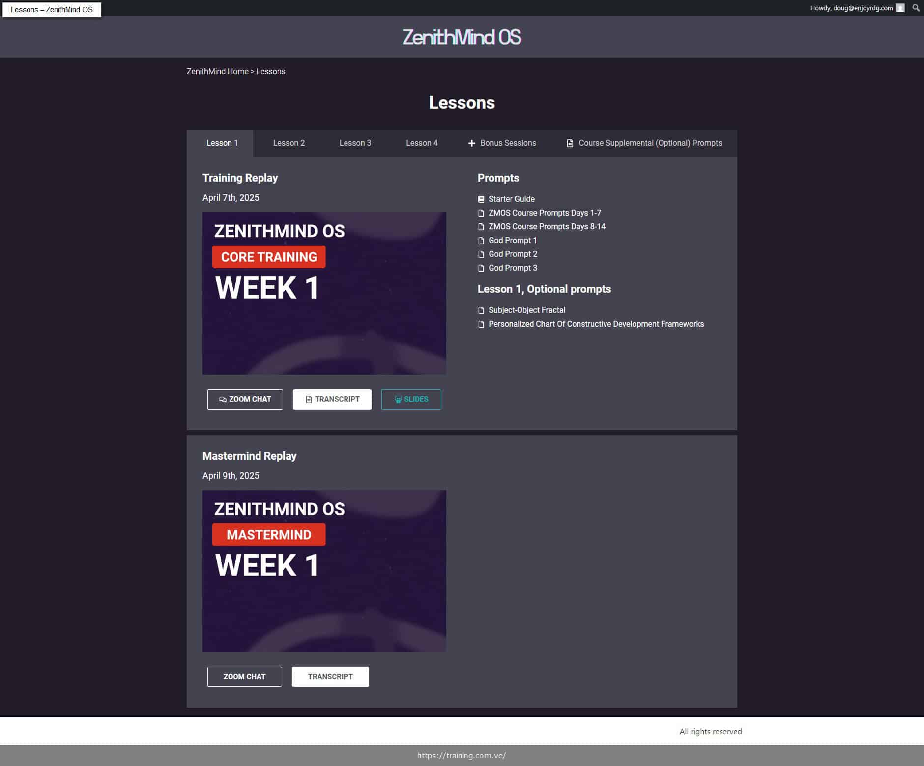 zenithmind os by rich schefren