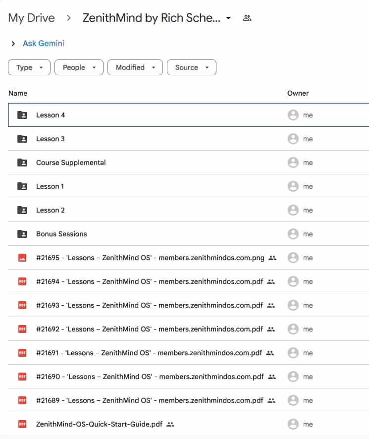 zenithmind os by rich schefren