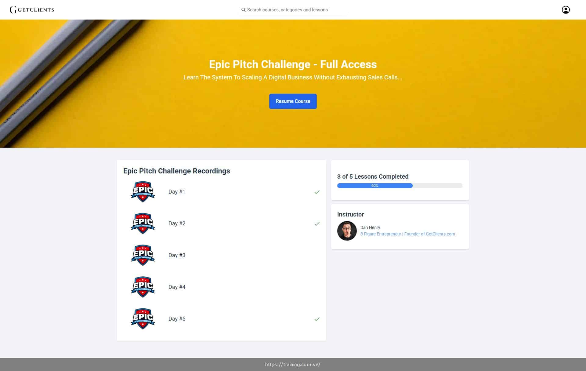 epic pitch challenge vip course by dan henry download