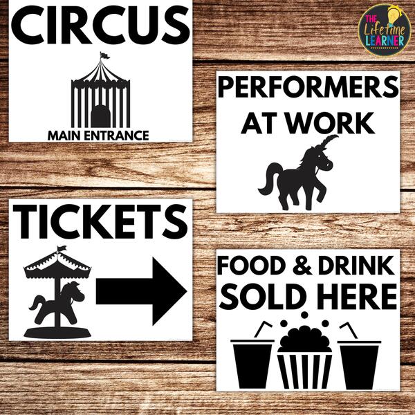 circus classroom transformation signs