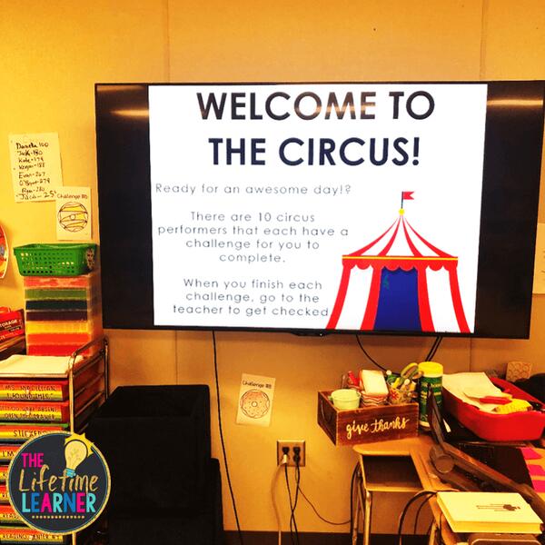 circus classroom transformation welcoming slide