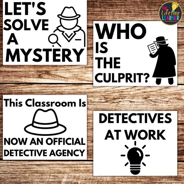 detective classroom transformation worksheets posters